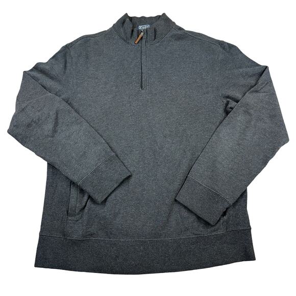 Polo Ralph Lauren Sweater 1/4 Zip Alpaca Blend Gray Preppy Pullover Mens Size S - Picture 1 of 7